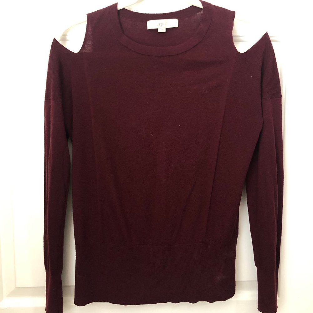 LOFT Cold-Shoulder Sweater